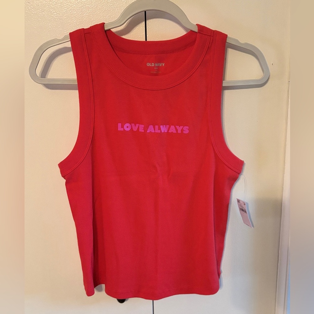 Ribbed Love tank top NWT